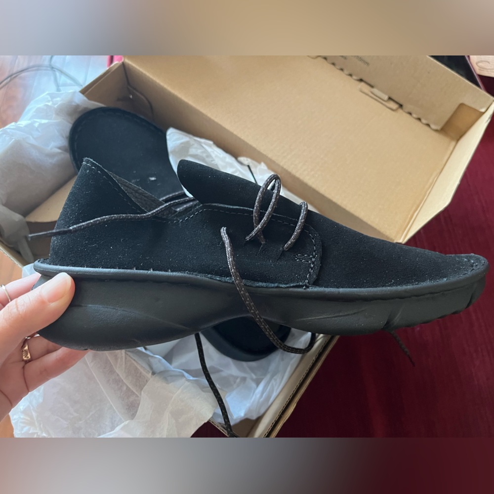 Clarks Origin in black suede—never worn! Lovely and lightweight.